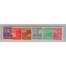 ALEMANIA ESTAMPILLA SEGUNDA GUERRA MUNDIAL OCUPACION SOVIETICA 1946 SERIE COMPLETA DE ESTAMPILLA NUEVAS CON GOMA ZONA RUSA MECKLENBURG